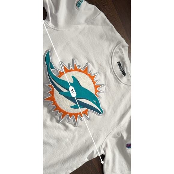 MIAMI DOLPHINS CREW NECK WHITE SWEATSHIRT MENS PRO-STANDARD Men’s Sz Medium - Picture 15 of 15